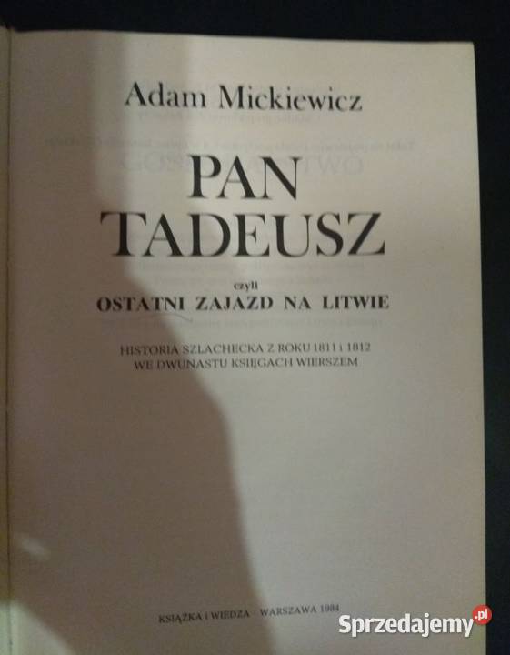 Książka Pan Tadeusz Kobiór