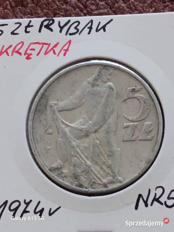 5 Złotych Rybak 1974 r Skrętka 5