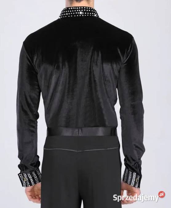 Latin Dance Shirt BodyTrikot męski czarny długi Płock