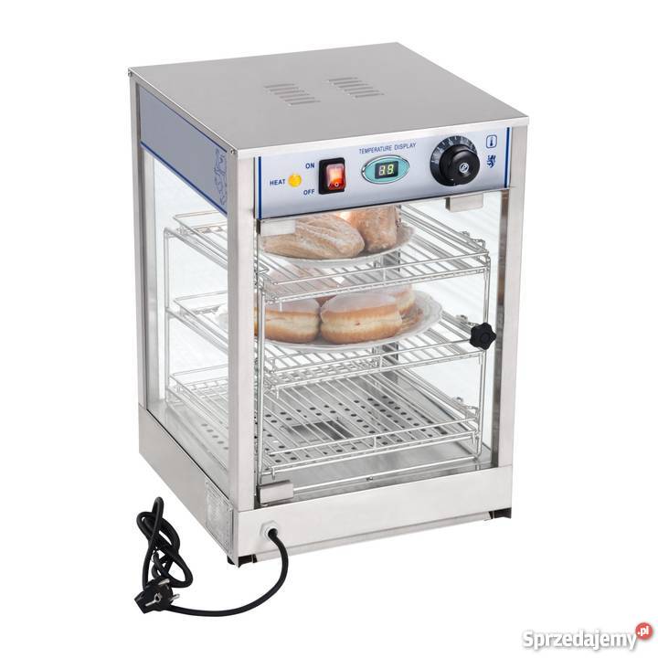 Witryna ekspozycyjna grzewcza 850W oświetlenie