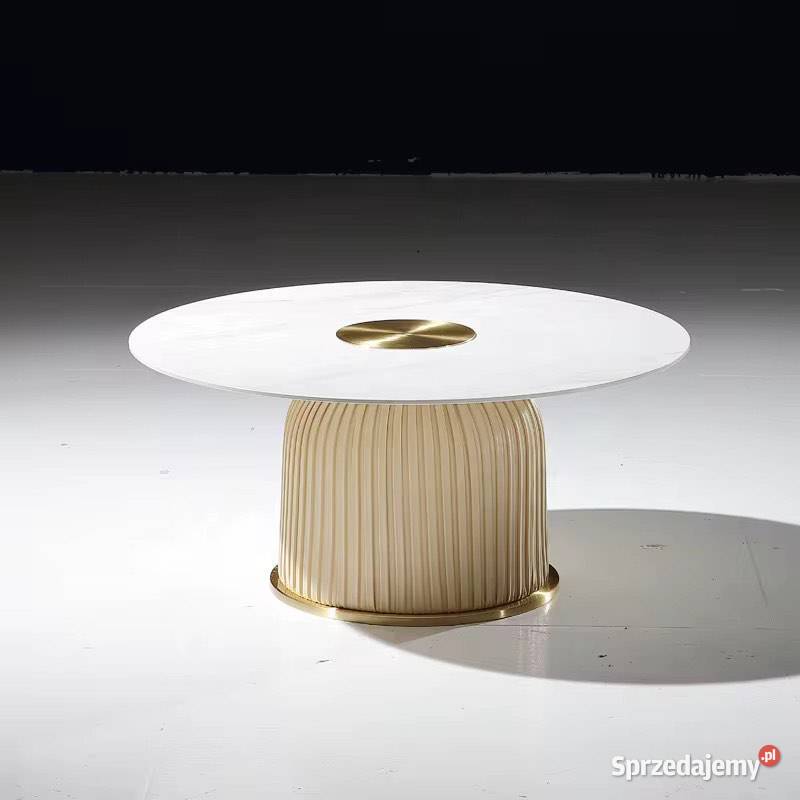 Złoty stolik kawowy Premium Nadia z kamiennym małopolskie Nowy Sącz
