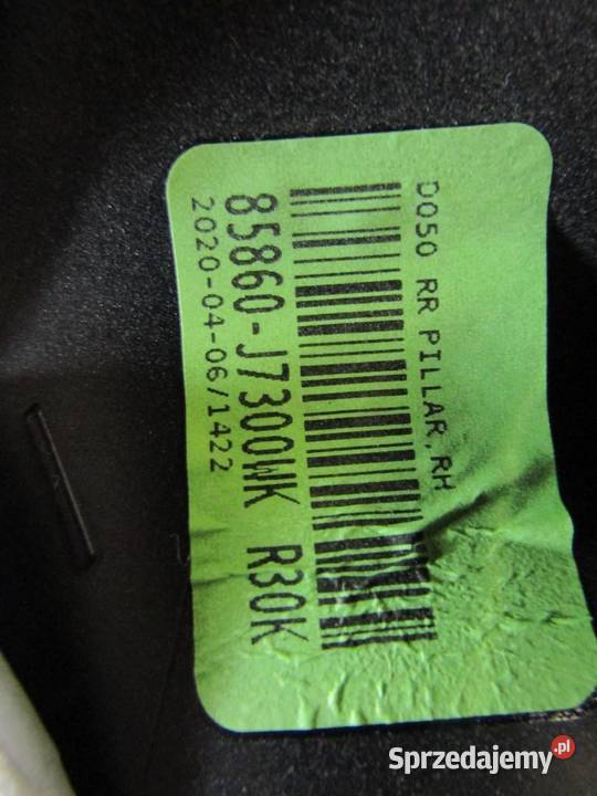 PLASTIK OSŁONA SŁUPKA PRAWY TYŁ TYLNA KIA CEED lubelskie sprzedam