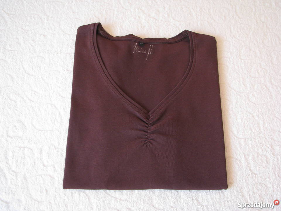 Brązowa koszulka bluzka z krótkim rękawem Tshirt Krapkowice