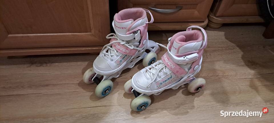 Rolki wrotki RAVEN kauczuk rozmiar 2832 led Łęczyca sprzedam