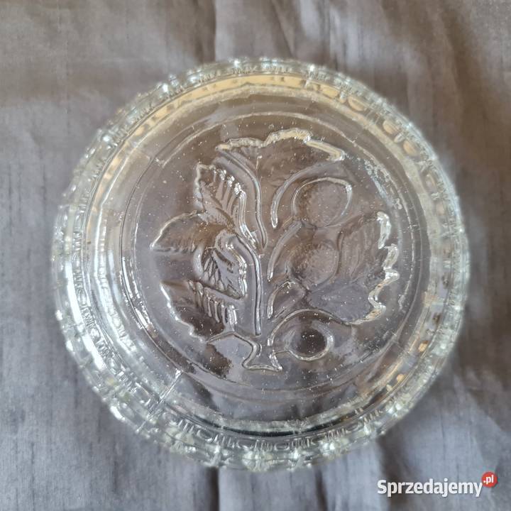 Salaterka z bezbarwnego szkła okres PRLu Warszawa