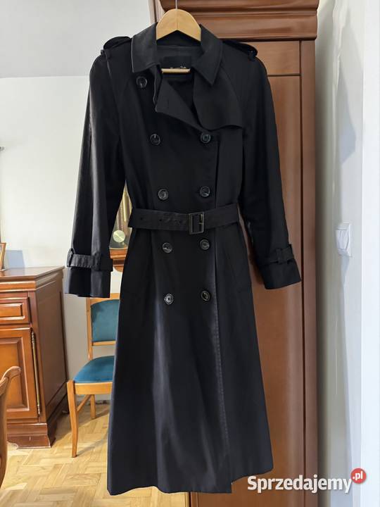 Płaszcz damski XS trencz czarny Massimo Dutti z Częstochowa