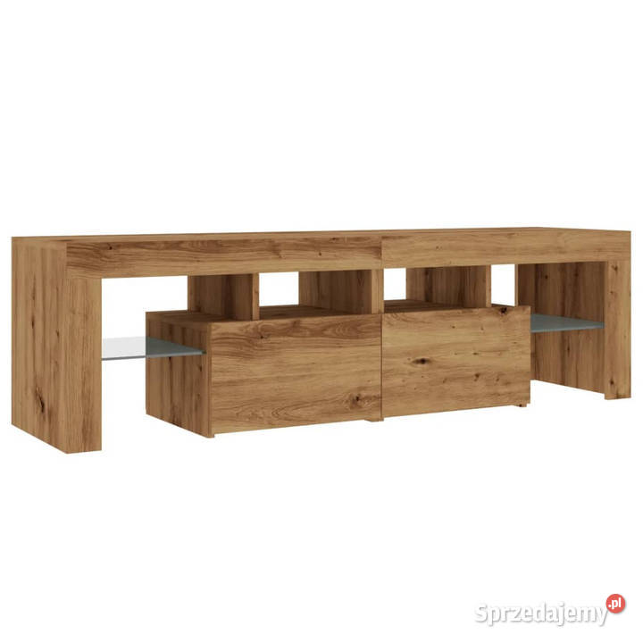 Szafka pod TV z oświetleniem LED dąb artisan Warszawa
