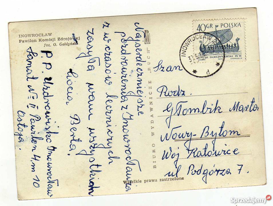 INOWROCŁAW PAWILON KOMISJI ZDROJOWEJ POCZTÓWKA Krynki sprzedam