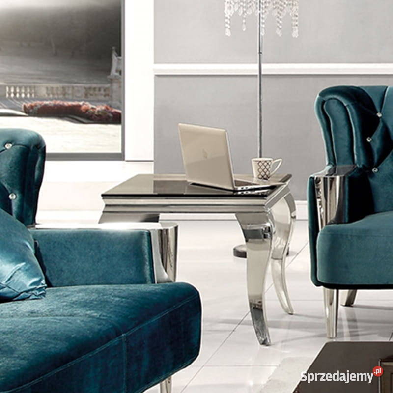 Stolik kawowy Ludwik 45 ława stół glamour czarny Warszawa sprzedam