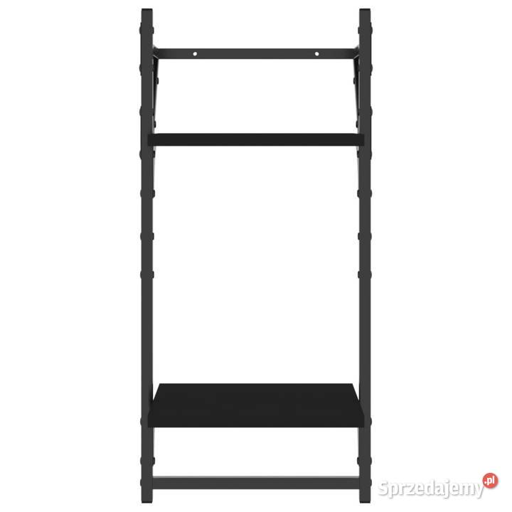 2poziomowe półki z drążkami 2 czarne 30x25x65 Warszawa