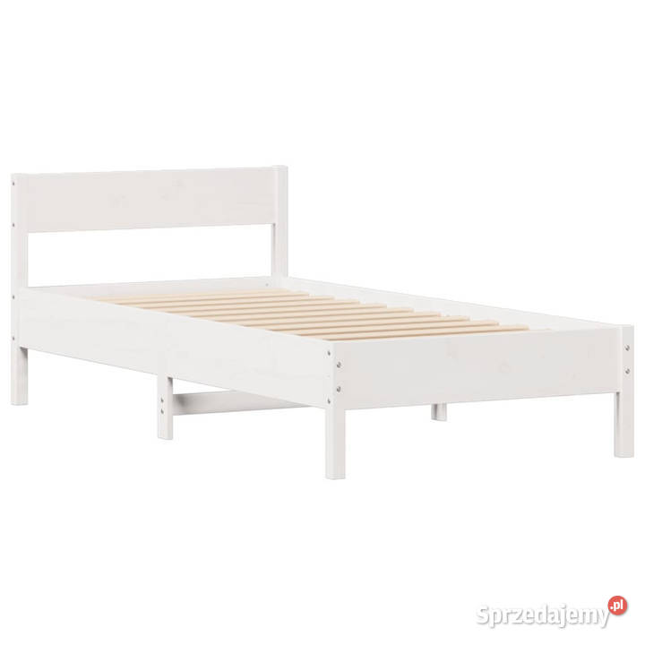 Rama łóżka bez materaca biała lite drewno 105cm Meble mazowieckie Warszawa