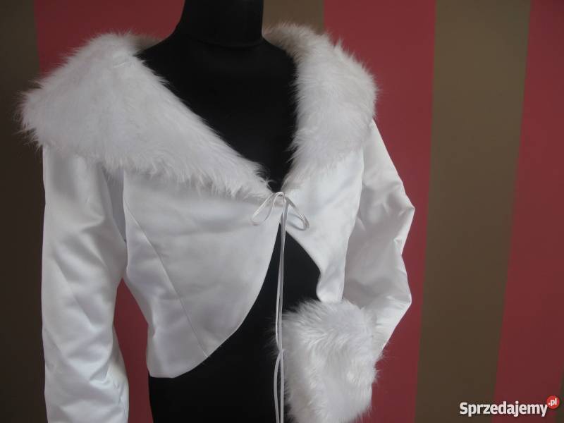 Bolerko Ślubne kożuszek Marynarka L40 Krótka Nowogard