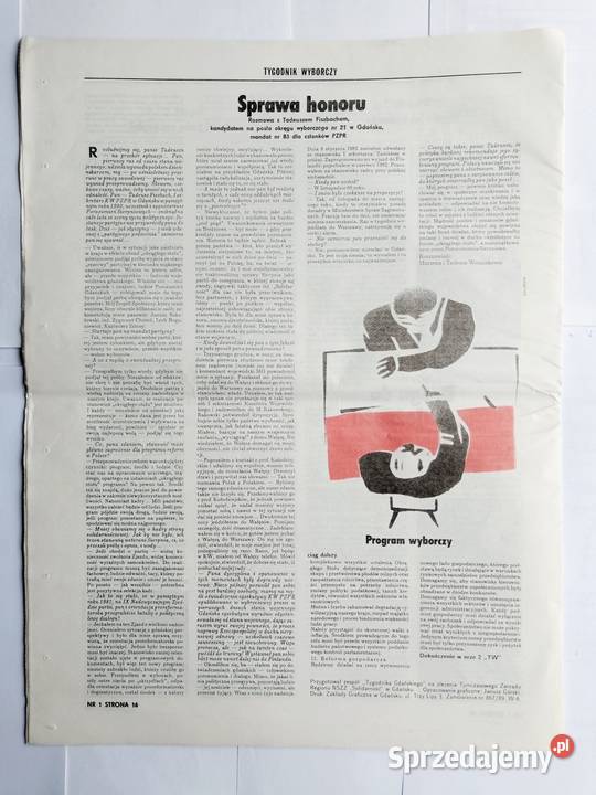 Tygodnik Wyborczy 1 i 2 Solidarności z czerwca pomorskie Gdynia