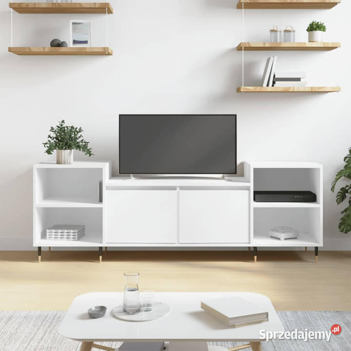 Szafka pod TV biała 80x36x50 materiał RTV Warszawa