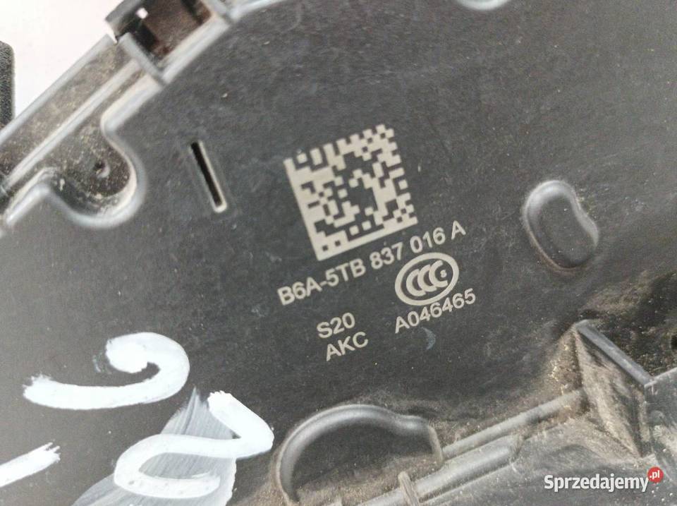 ZAMEK DRZWI PRAWY PRZÓD EU B6A5TB837016A Skoda Rok produkcji 2019 sprzedam