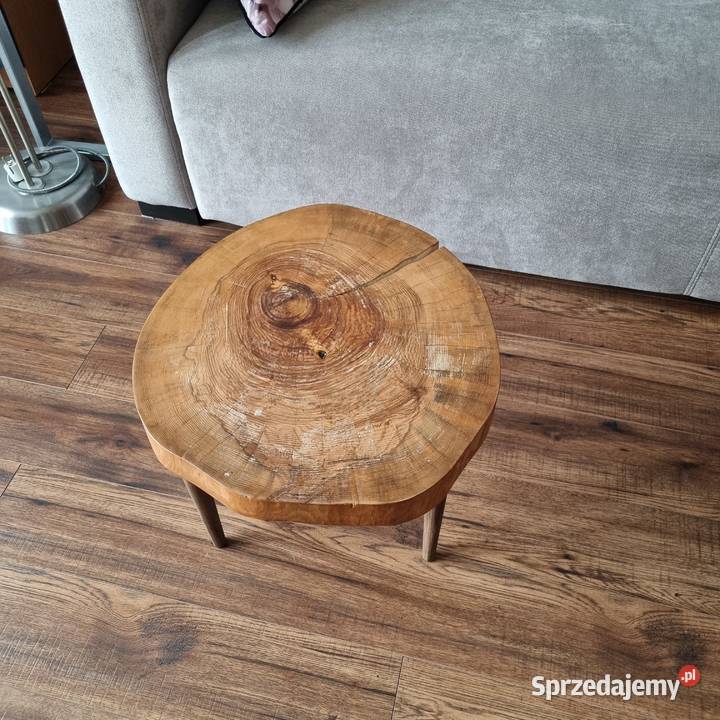 stolik kawowy plaster pnia lite drewno wys40 47cm