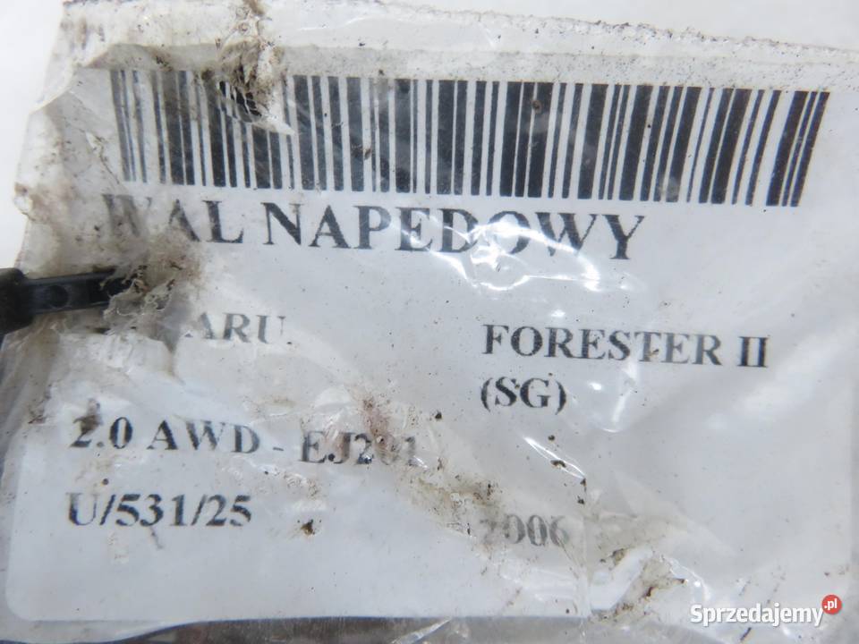 WAŁ NAPĘDOWY SUBARU FORESTER II 20 AWD