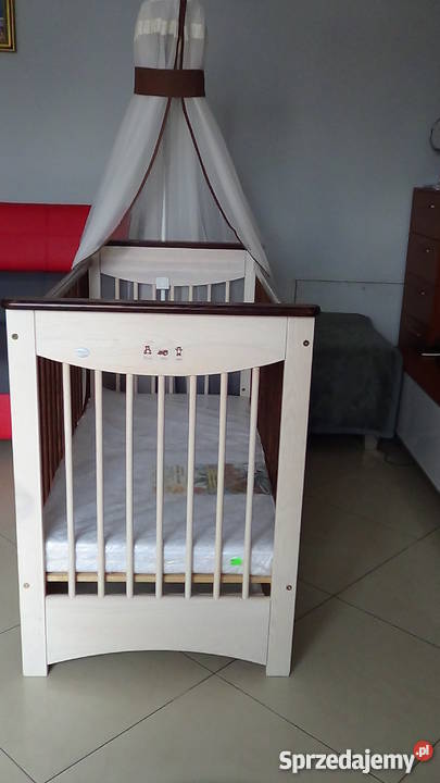 ŁÓŻECZKO DREWNIANE DREWEX z nowym materacykiem Łuków