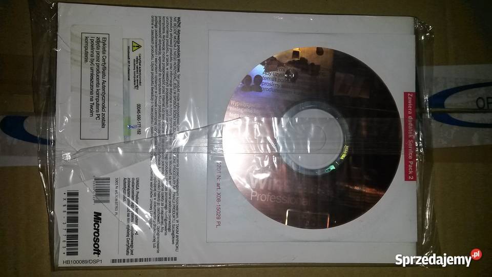Windows XP PROFESSIONAL Płyta Instalacyjna Oprogramowanie