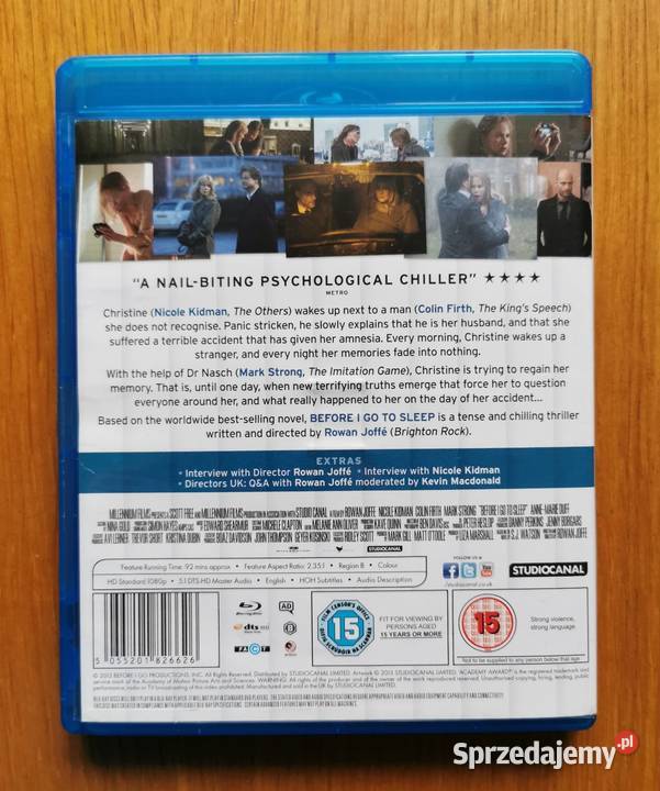 Before I Go To Sleep Zanim Zasnę Bluray En 2014 dramat Parzęczew sprzedam