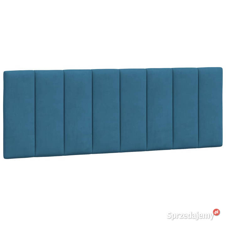 Rama łóżka z LED niebieska aksamitna 120x200
