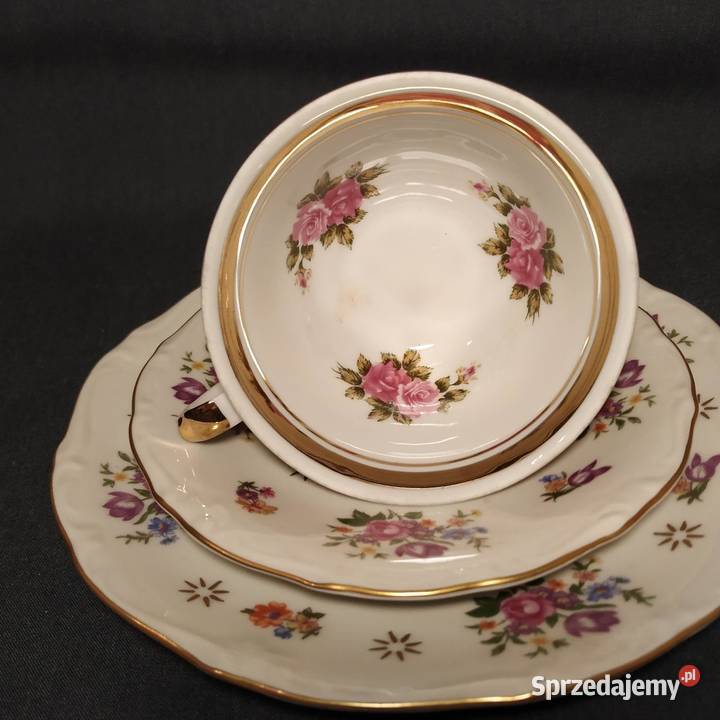 Elegancki Zestaw Śniadaniowy Trio Fine China GDR