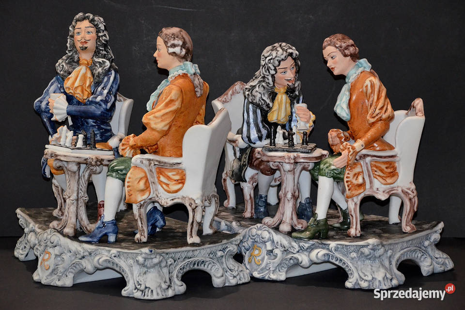 Roceram porcelana grupa figuralna Szachiści Środa Wielkopolska sprzedam