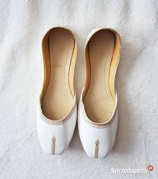 Nowe buty białe balerinki indyjskie khussa boho Szczecin