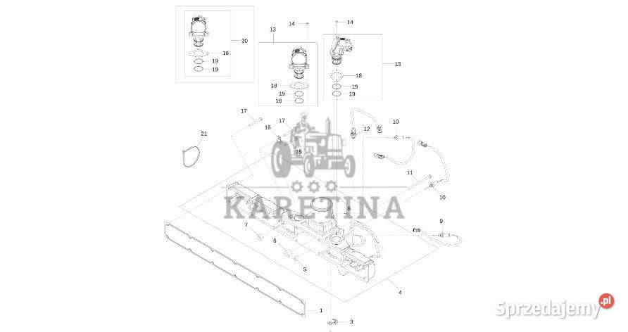John Deere 9470RX Kolektor RE537402 Silnik Pozostałe Jastrzębniki