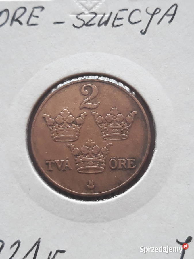2 Ore Szwecja 1921 r Śliczne wielkopolskie Konin