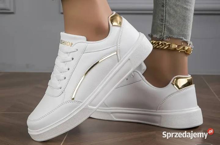Damskie białe sneakersy Policzna