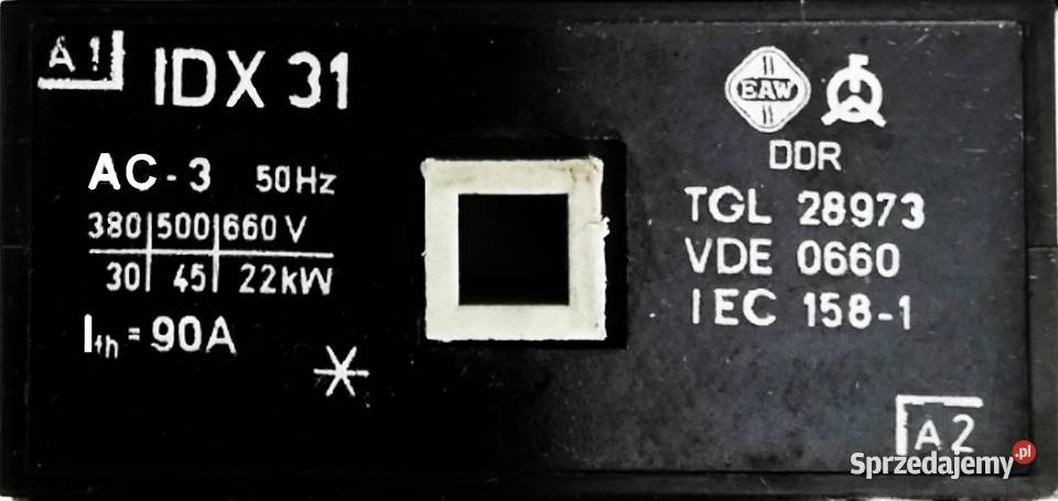 Stycznik mocy IDX 31 firmy EAW 90 A 660 V z Gliwice