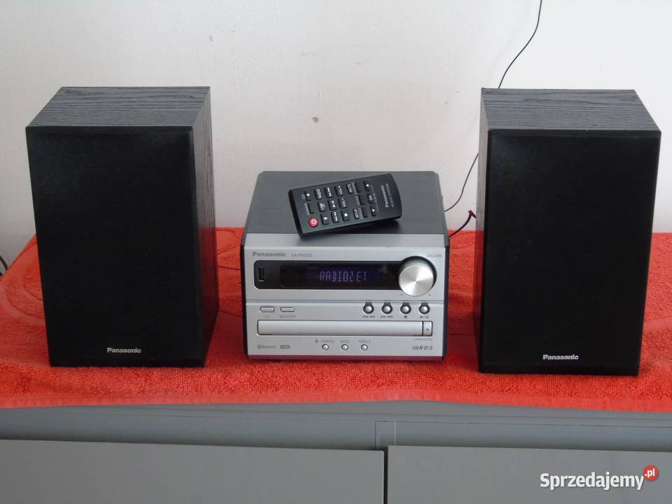 Wieża Panasonic SAPM250 pilot USB mp3 BT CD kol Jasło