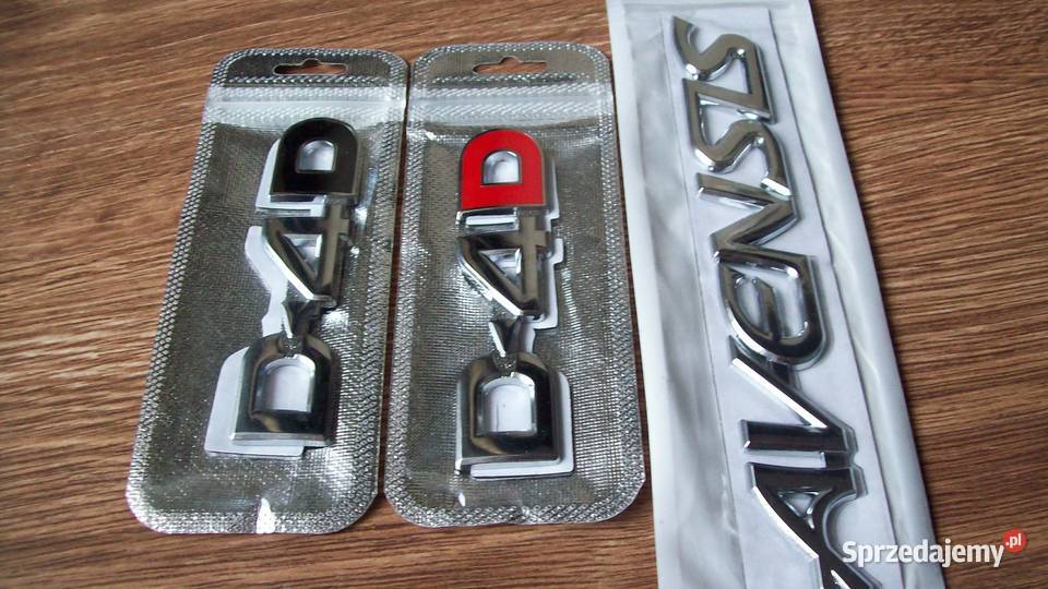 Emblematy metalowe chrom do Toyota Avensis na