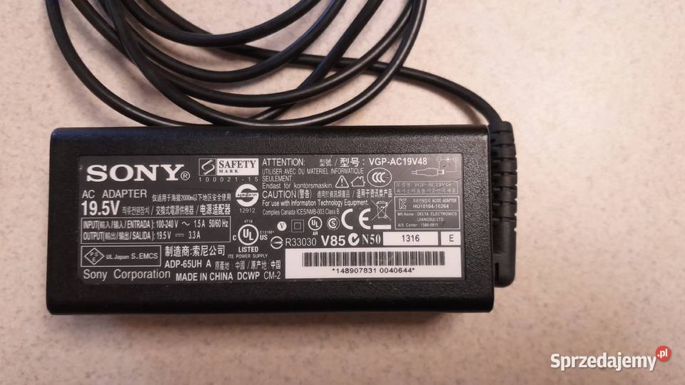 Sony Vaio oryginalny zasilacz do laptopa śląskie Grzawa