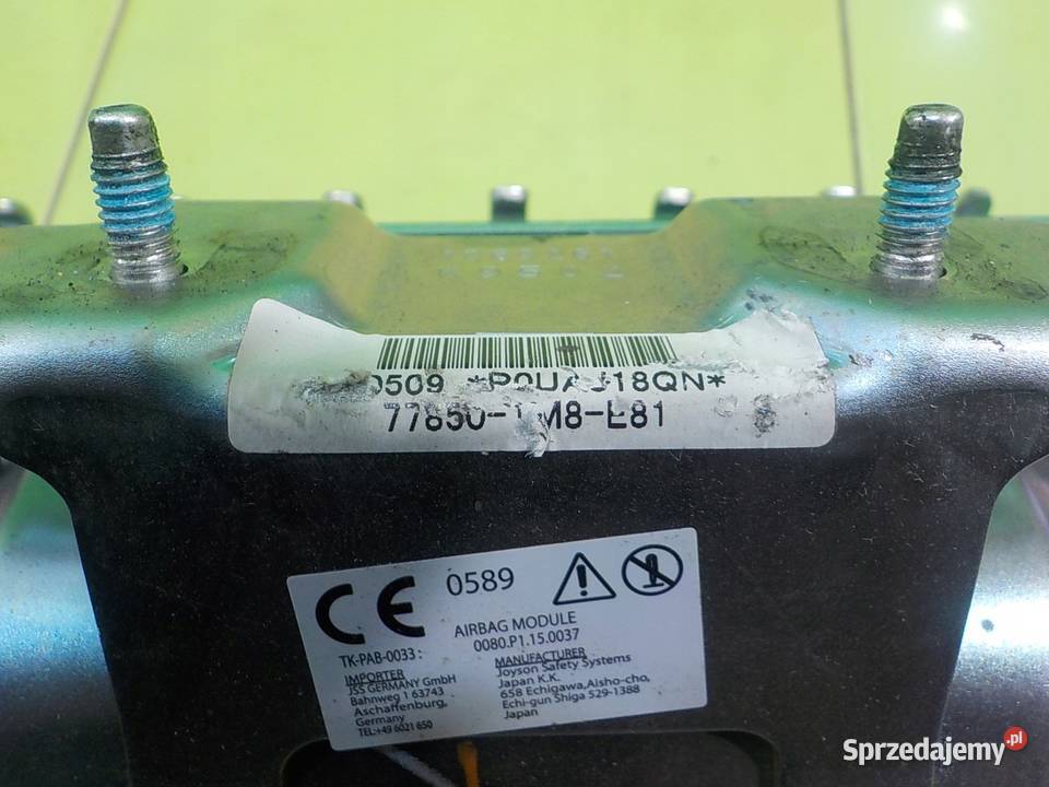 INSIGHT II 13 IMA 10r HB 5D AIRBAG poduszka Suków