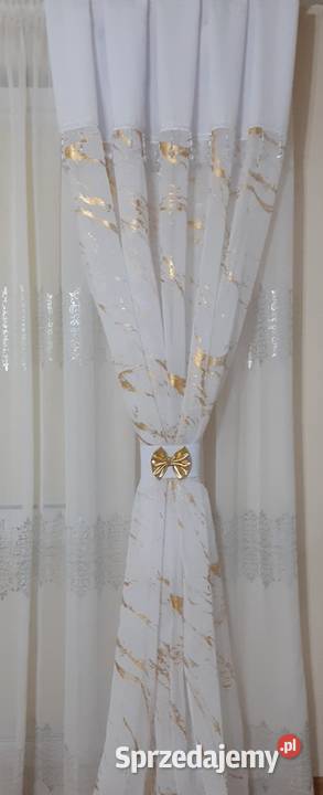 Firany złoty marmórek z koralami mazowieckie Mława sprzedam