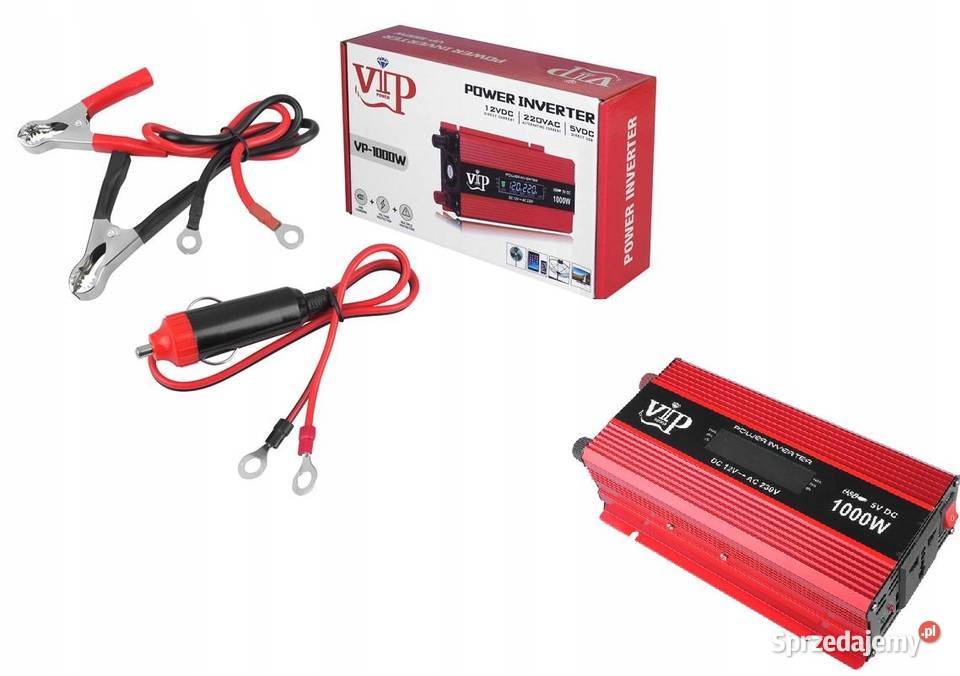 PRZETWORNICA 12V230V 1000W VIP POWER VP1000D Sosnowiec