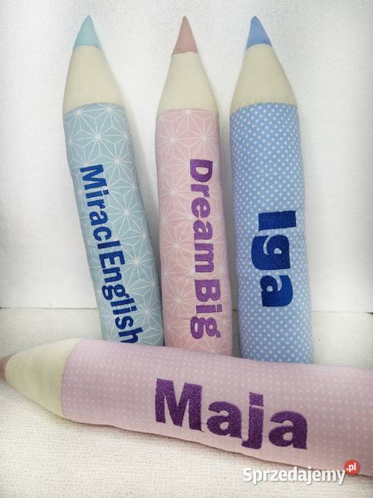 Kredki szyte dekoracja pokoju pasowanie na Boreczek