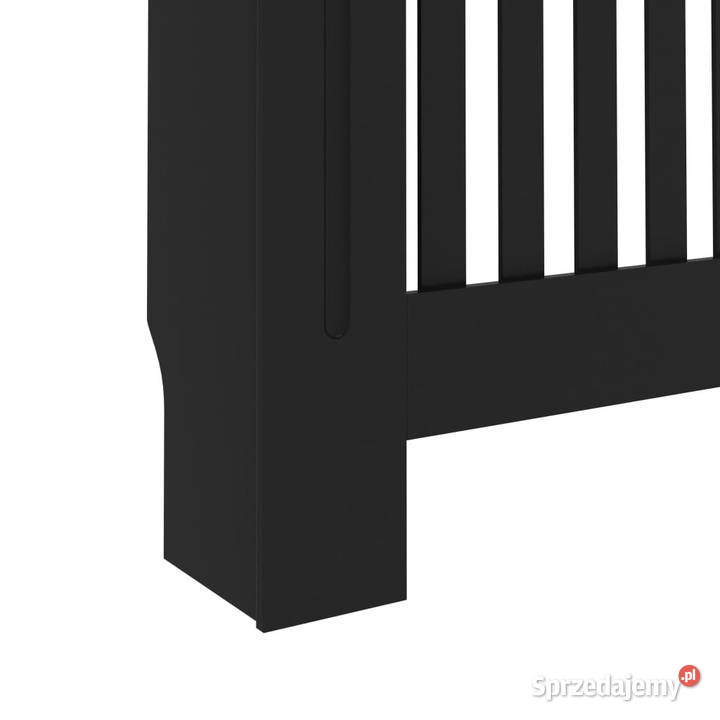 Osłona na kaloryfer czarna 152x19x815 MDF