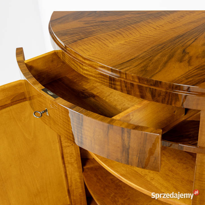 Kątnik Komoda Narożna Biedermeier Orzech Połsyk wielkopolskie Swarzędz