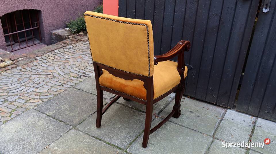 Unikatowy Neorenesansowy Fotel Tron Do Biurka Ziębice