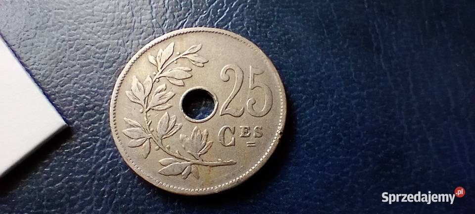 Stare monety 25 cent 1923 Belgia podkarpackie Lesko