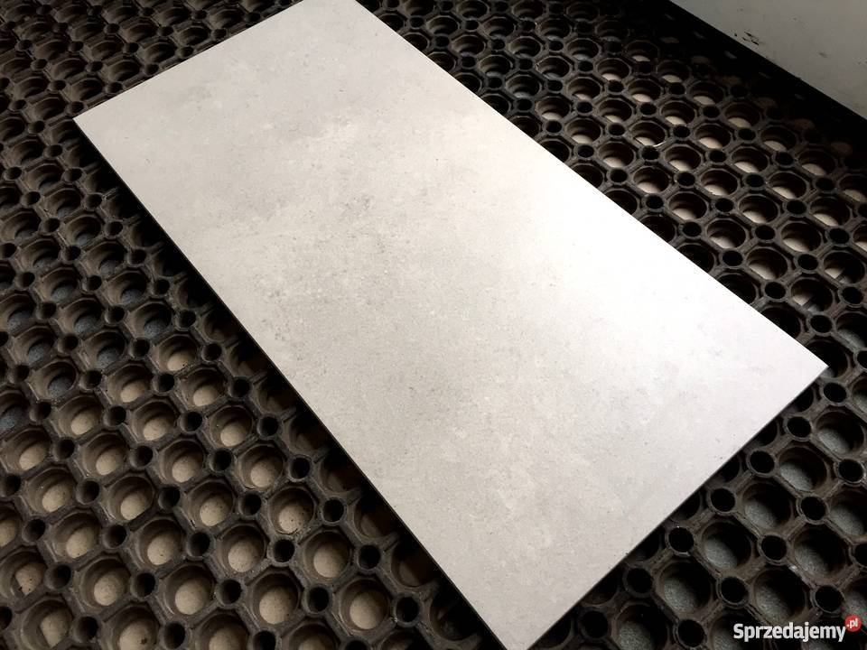 Szara PŁYTA BETONOWA 120x60 GRUBY gres półmatowy Łask