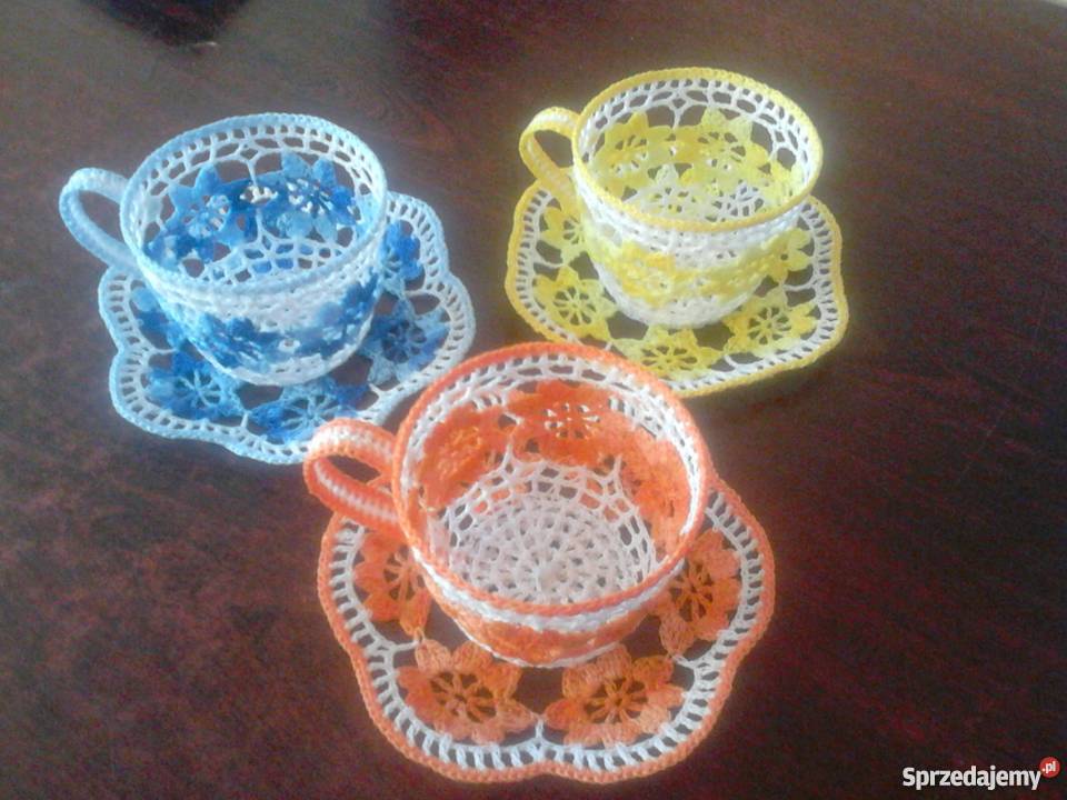 Szydełkowe filiżanki Syców