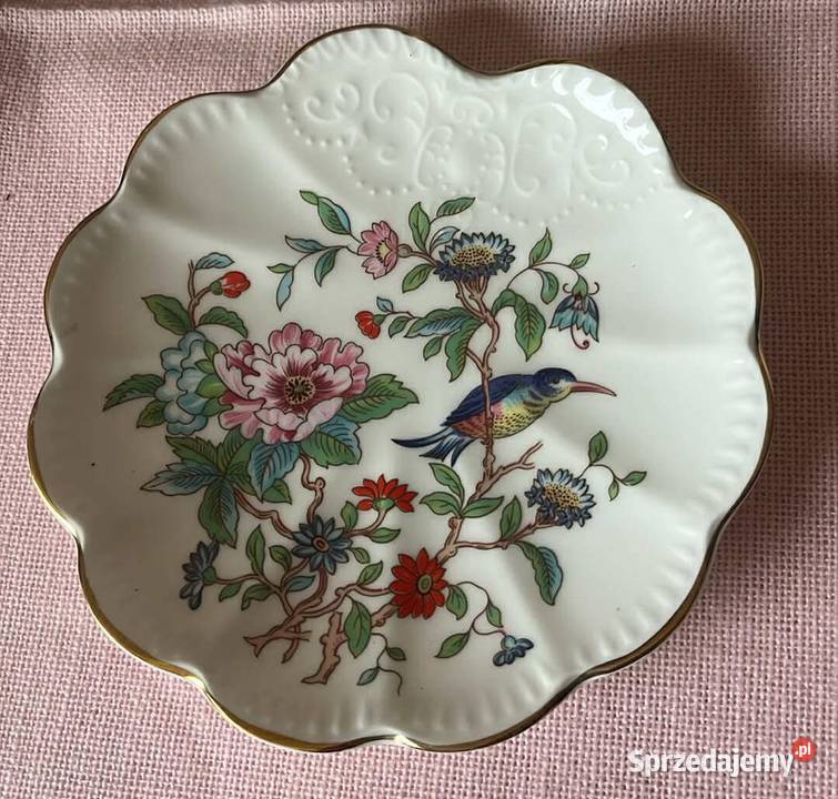Talerzyk Aynsley Pembroke Z ptaszkiem na gałęzi pomorskie Gdańsk sprzedam
