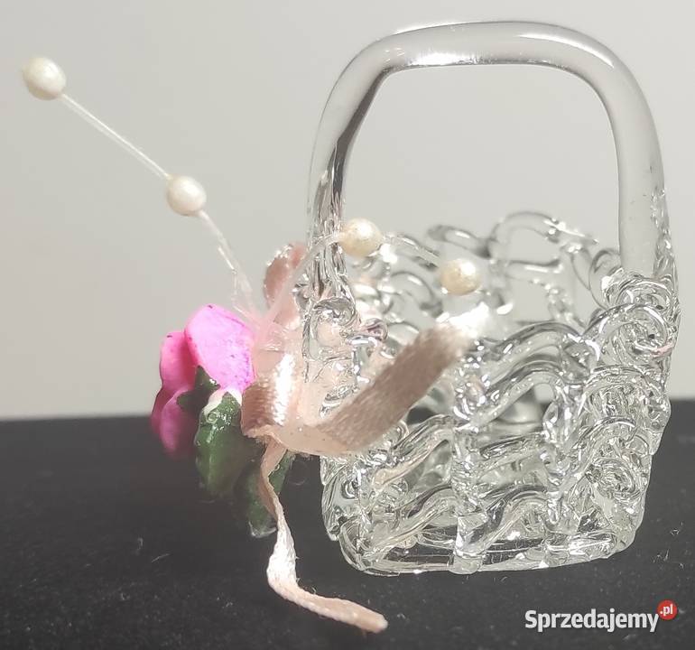 Szklany koszyk koszyczek miniaturka 4 szkło Warszawa