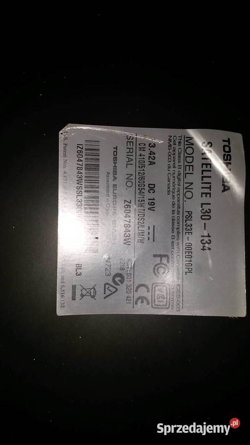 Matryca LCD Ekran Toshiba Satellite L30134 Pozostałe wielkopolskie