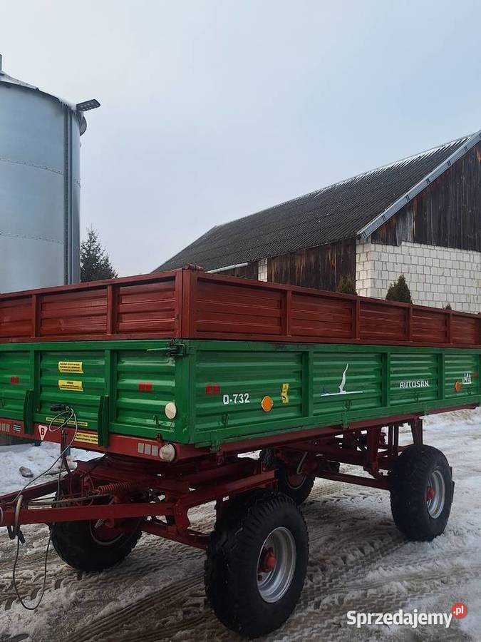 Przyczepa D 732 wywrotka zarejestrowana Ruszcza
