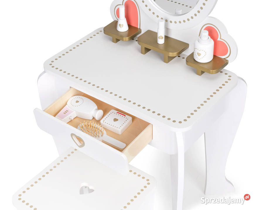 Toaletka dziecięca drewniana duża z lustrem Smogorzów